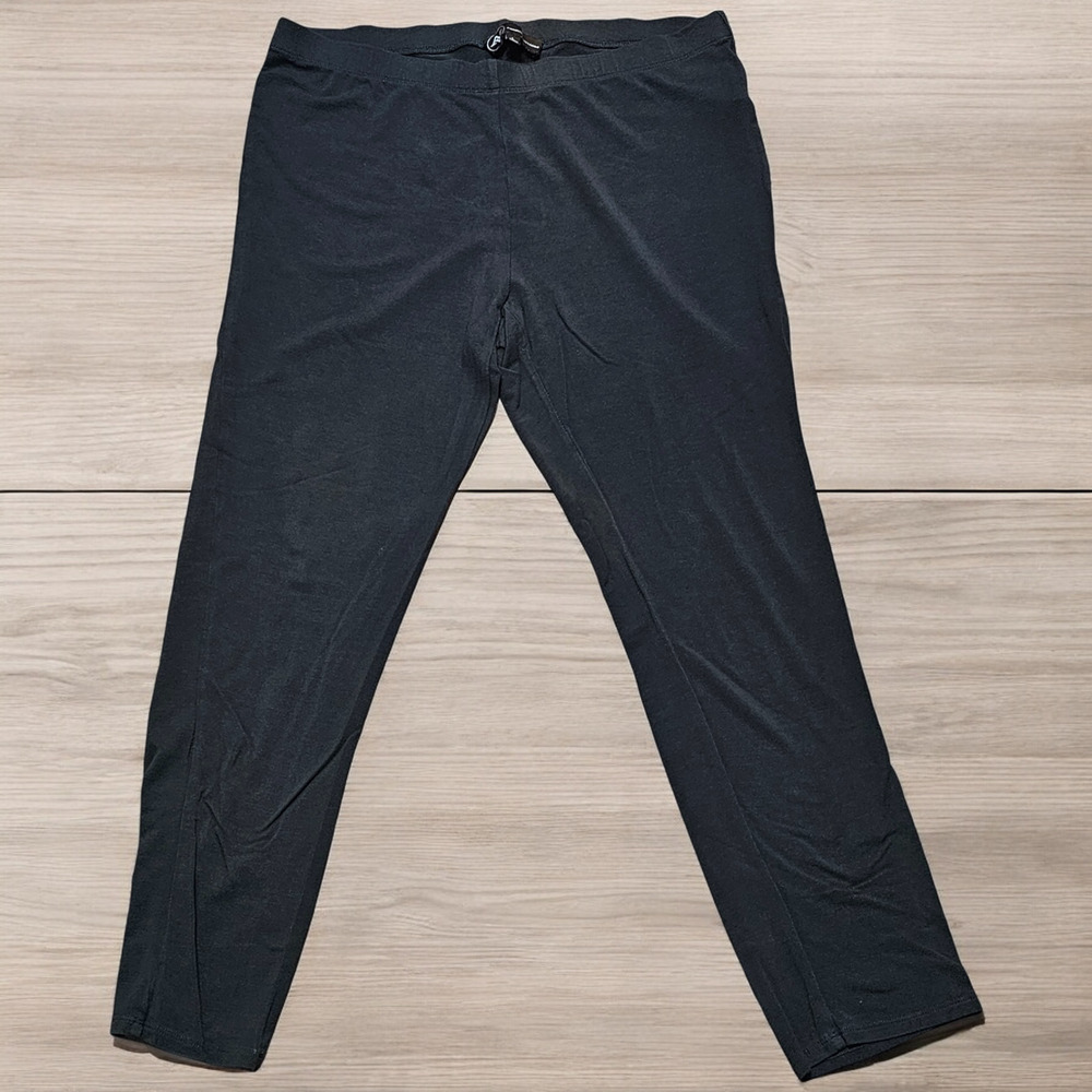 Adrienne Vittadini Leggings Black/Dark Gray Active Wear Lounge Workout Size L